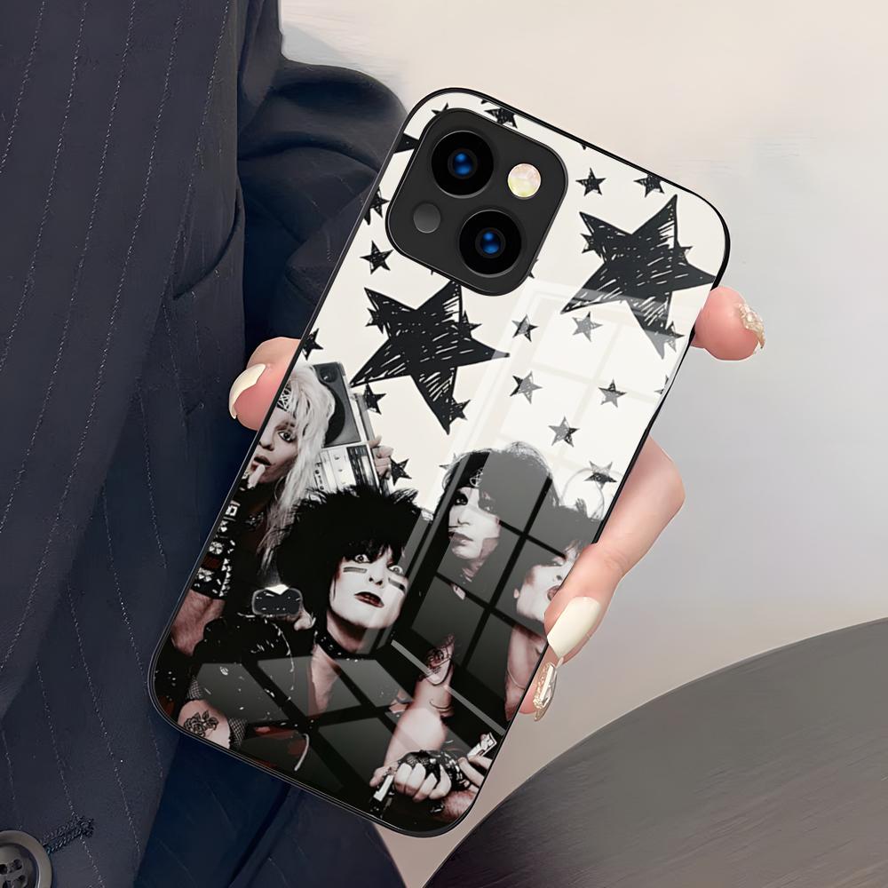 M-Motley C-Crue Band Phone Case For IPhone 17 Pro Max 15 Pro 16 14 Plus 12 13 Mini 11 Pro Shockproof Glass Cover