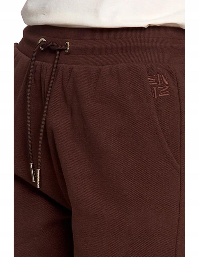 Women's Warm High Waist Sweatpants 100% Cotton MORAJ XXL BROWN