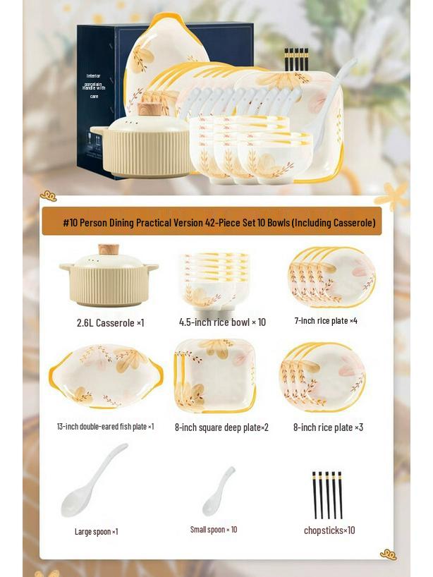 

Maud Lanca 42-Piece Ceramic Dinnerware Set