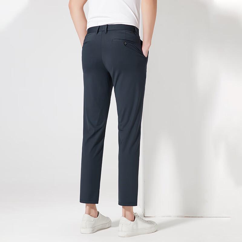 FengXun Men's Summer Casual Straight Leg Cropped Pants FXLF27100