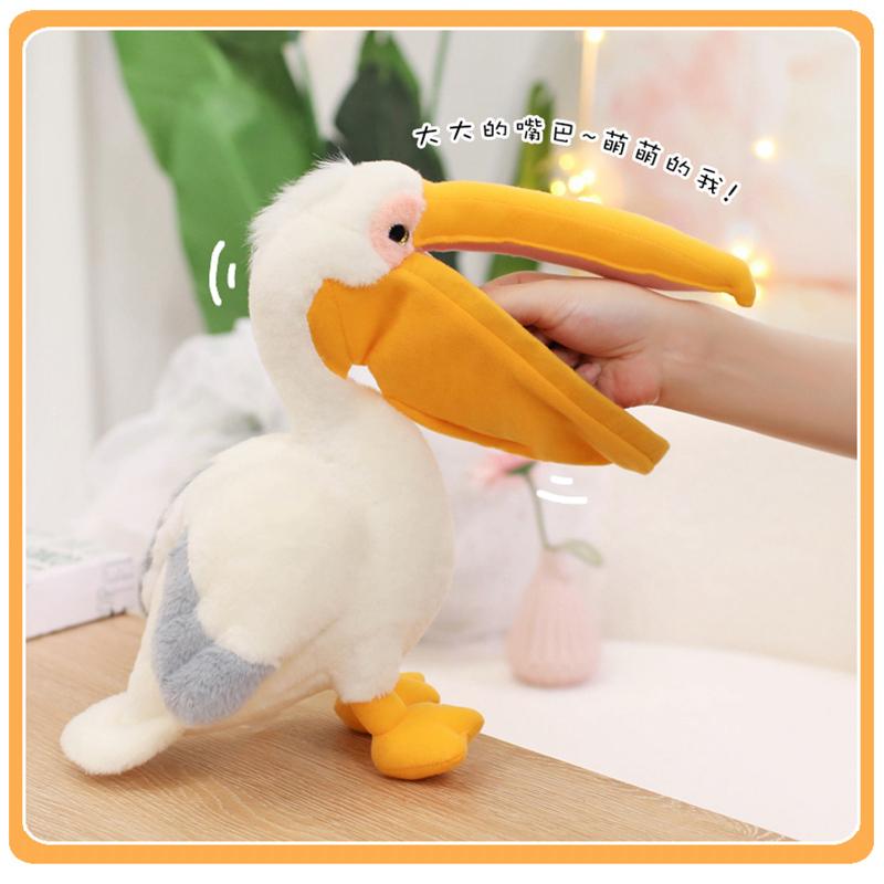 Simulation Owl Plush Toys Soft Stuffed Lifelike Pelicans Doll Pretty Desktop Pigeon Pets Funny Children Props Birthday Gift