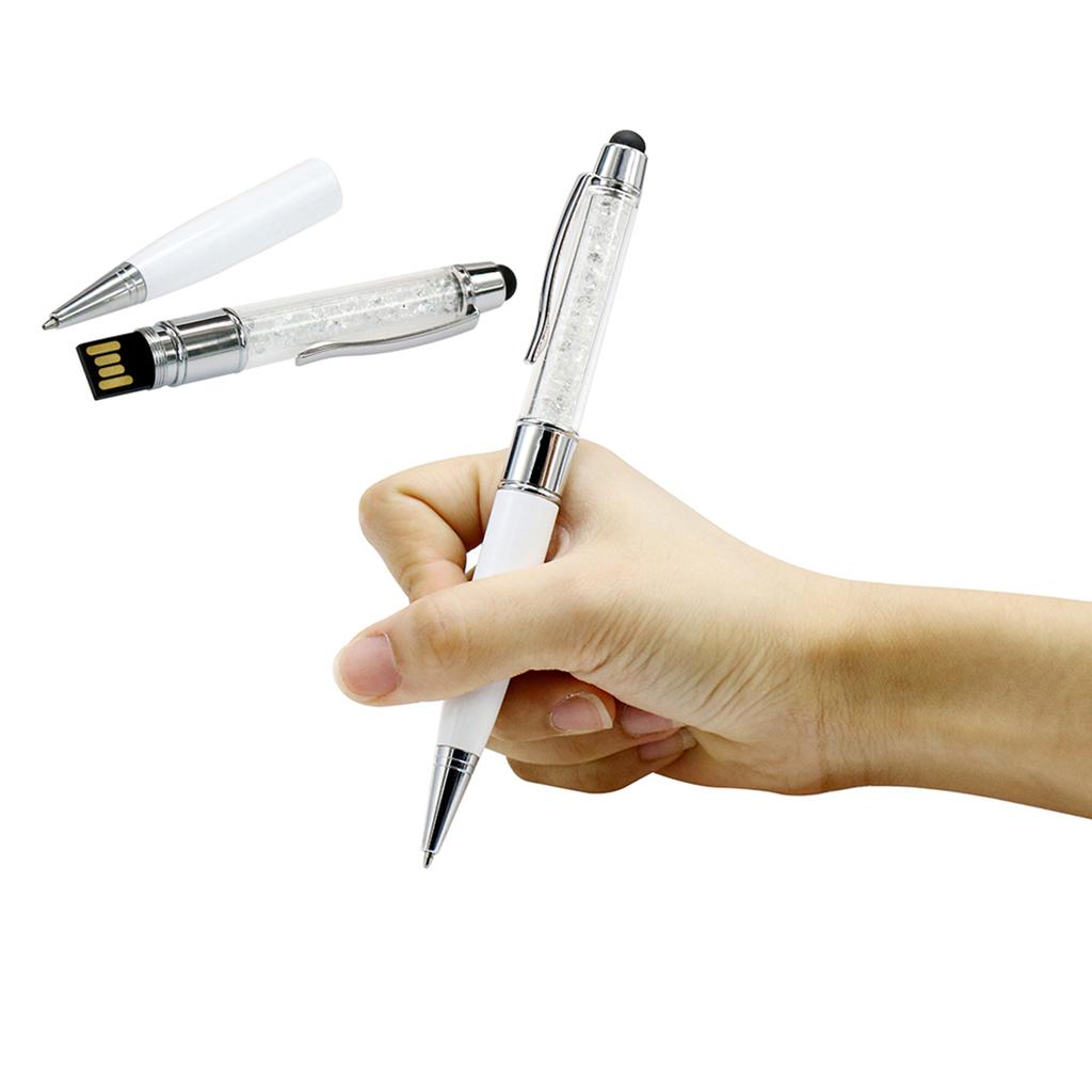 Crystal Diamond Ballpoint Pen USB Flash Drive 128GB USB 2.0 Pendrive 64GB USB Flash Memory 8G 16GB 32GB 256G USB Stick Pen Drive