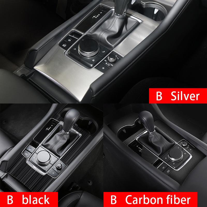 For Mazda 3 BP 2019 2020 2021 2022 2025 2024 2025 Stainless Car Central Console Gear Shift Panel Water Cup Cover Accessories