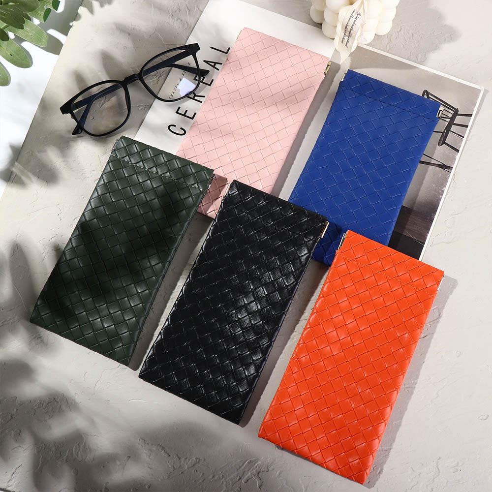 

Тканый автоматический закрытый чехол для очков из искусственной кожи, косметичка для солнцезащитных очков, сумка для хранения очков