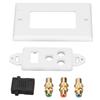 3RCA Wall Plate HD Multimedia Interface 4K Ultra HD AV Combo Port Plate HDTV Home Theater