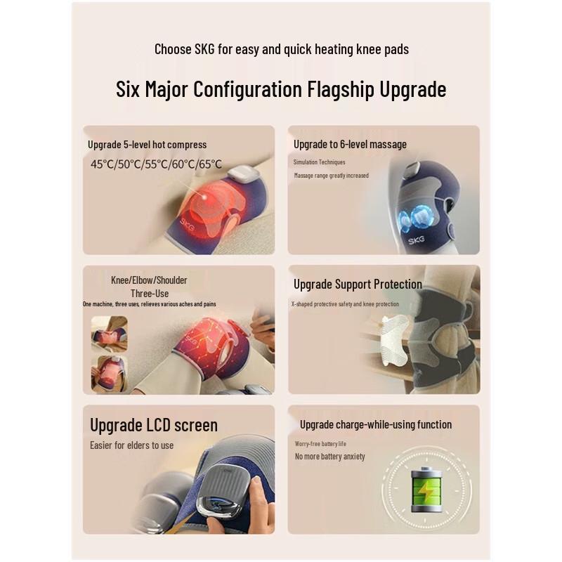 SKG W3 II Knee Massager with Heat Therapy CN Plug (adapter Included)