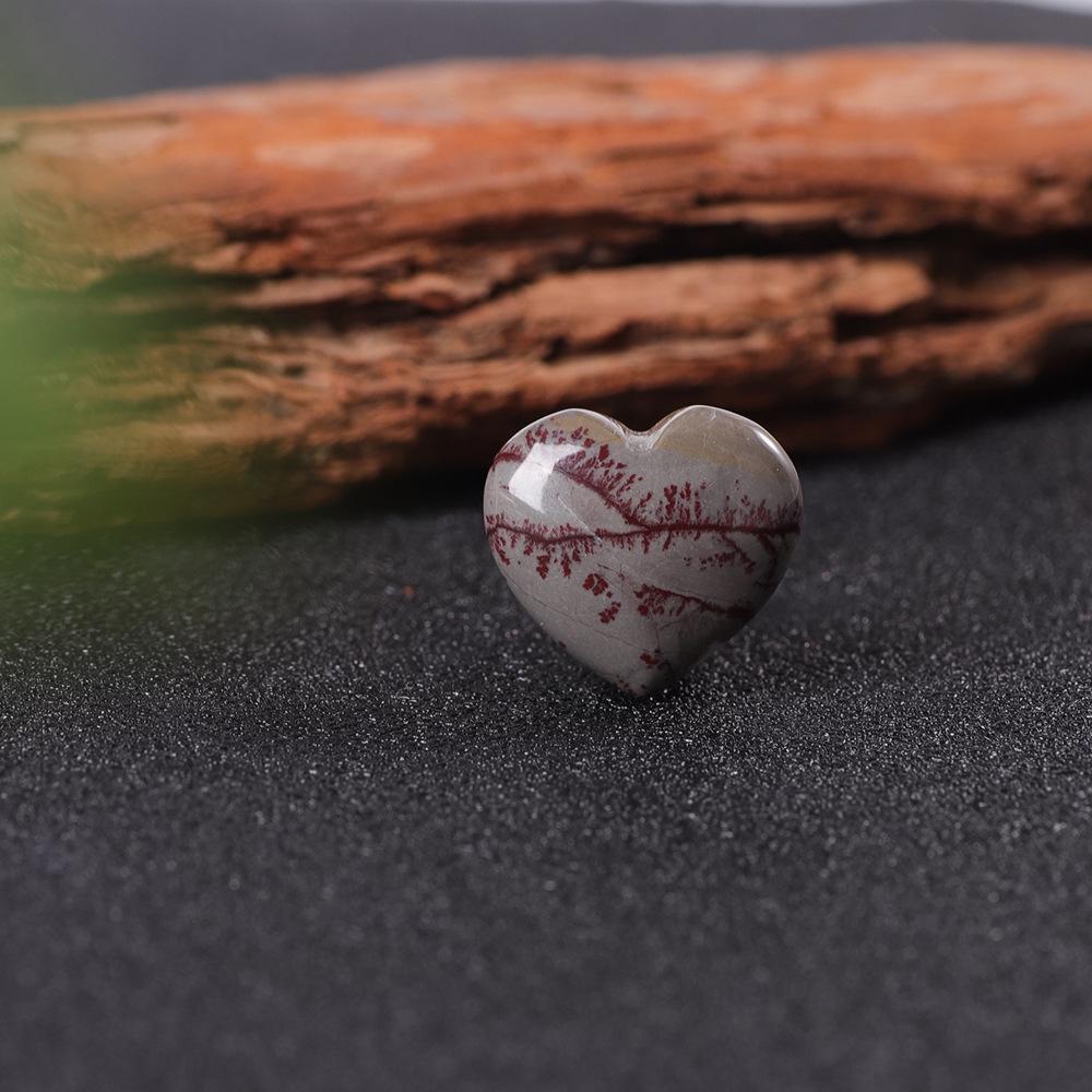 8x20mm Natural Stone Peach Heart Pendant - Crystal, Jade, Agate Gem for DIY Jewelry