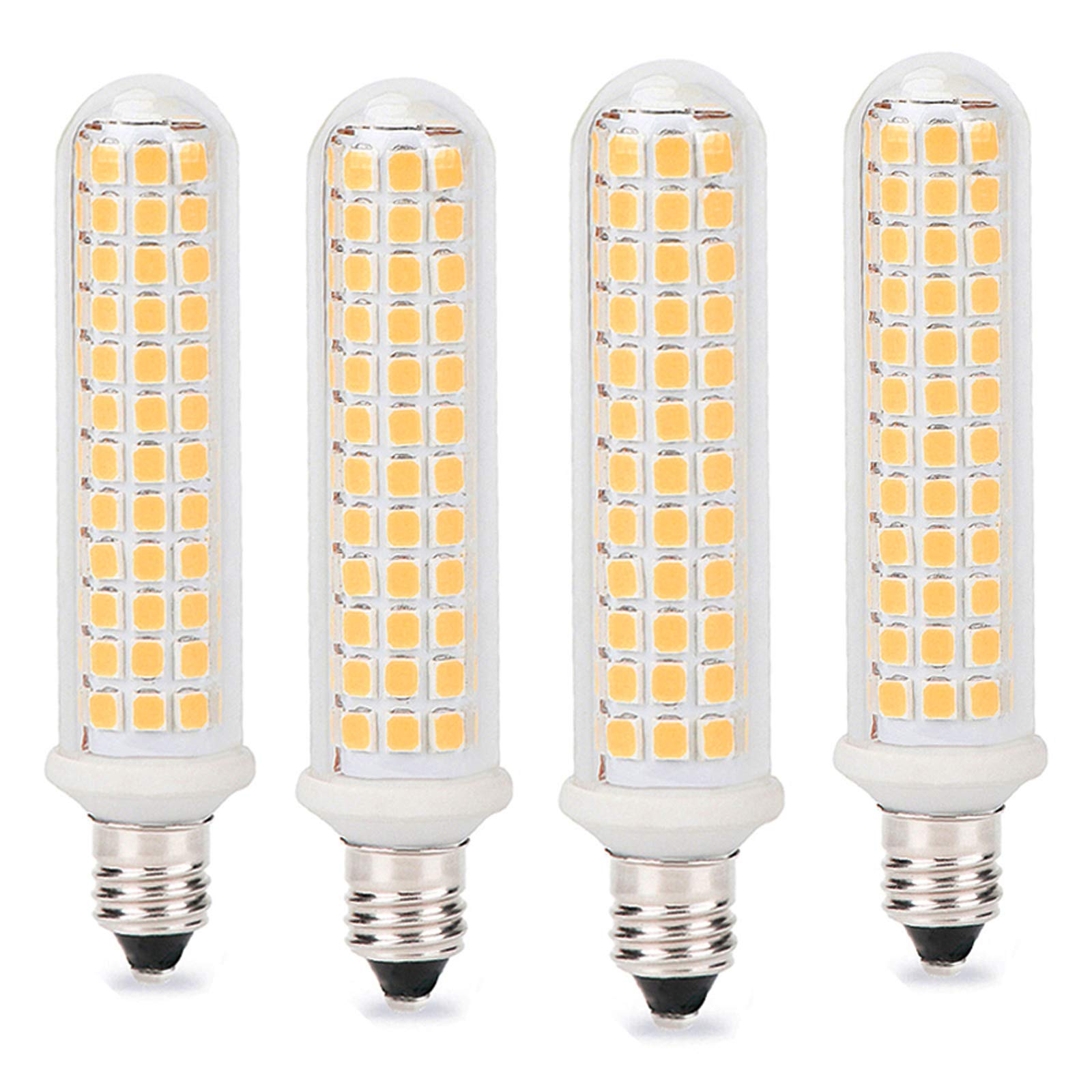 

JD LED Bulbs, E11 Base, 9W, Equivalent to 100W Halogen Lamps, Ceramic, Dimmable, Omnidirectional, Corn Light, 100V, Pack of 4, Warm White