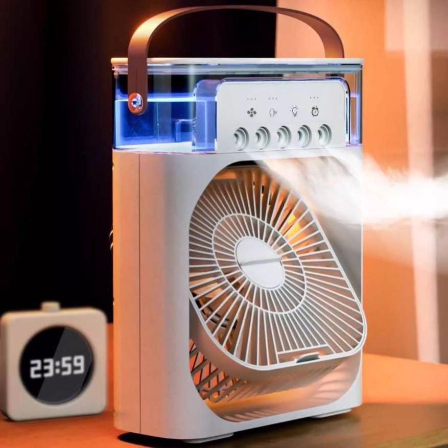 25-Year Bestseller Multifunctional Mini Fan with Cross-Border Five-Hole Spray for Dorm, Office, and Home Use