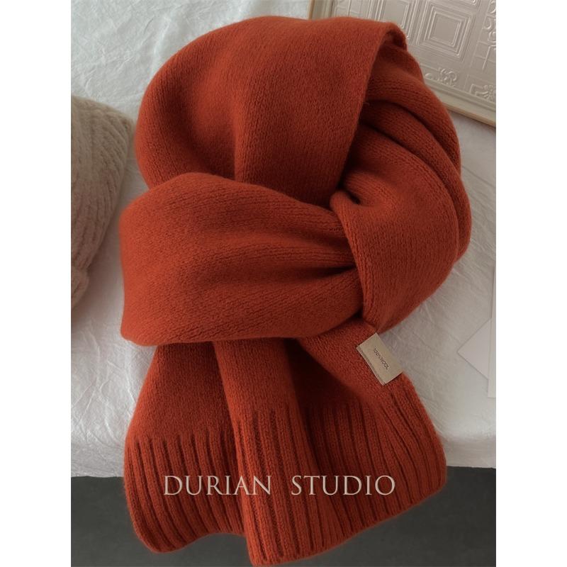 100 pure wool scarves~ Selected wool thickened and enlarged warm knitted scarves versatile men's and women's scarves