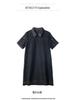 Summer Loose Women's Dress: Chinese Style Frog Button, Short Sleeve Lace Skirt, New 2026 Black Straight Design
