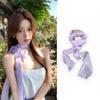 Adjustable Long Silk Scarf Thin Ribbon Neckerchief French Chiffon Silk Scarf  Dress Decoration