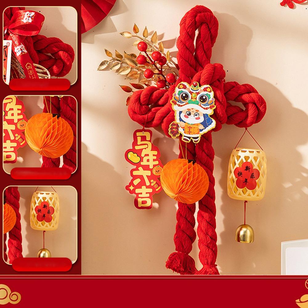 New 2026 New Year Pendant Year of the Horse Red Lucky Spring Festival Decor Entrance Door Decor Festive Atmosphere