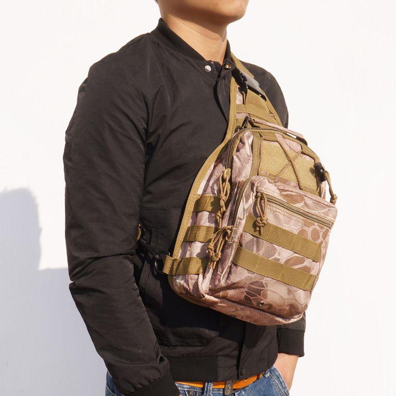 

Прочный камуфляжный мужской рюкзак с тактическим дизайном Molle и множеством карманов H