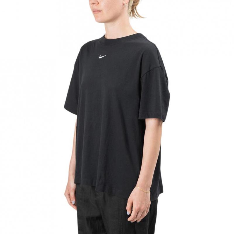 Nike Sportswear Essentials Embroidered Logo Short Sleeve T-Shirt Women Tops Black CT2587-010