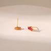 Luxury Exquisite Crown Shape Inlaid Zircon High End Small Designer Earrings For Women