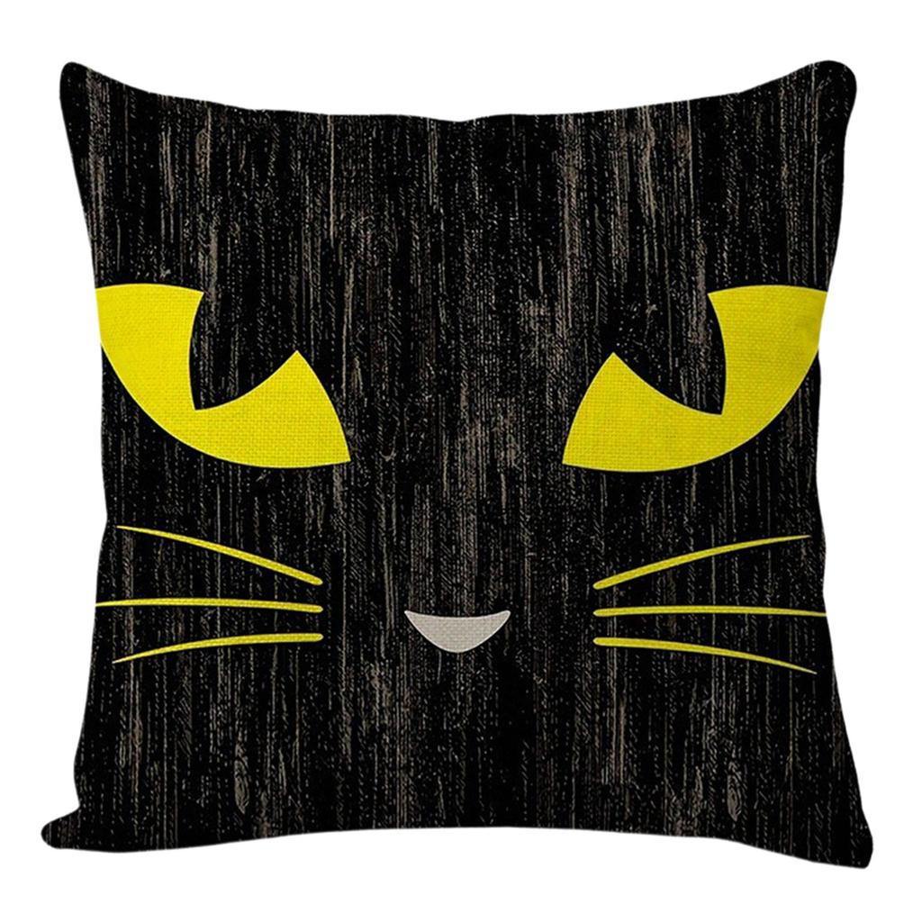 Home Decoration Halloween Theme Funny Face Printing Pattern Cushion Covers For Sofa Bedroom Car Pillow Covers