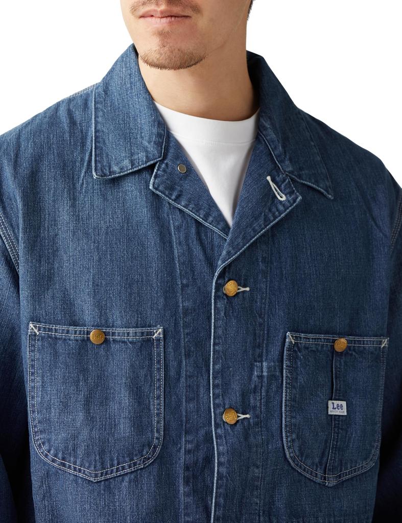 Lee Denim Loco Coverall Medium Size LT0659 Men's Jacket, Unisex, Blue, L,