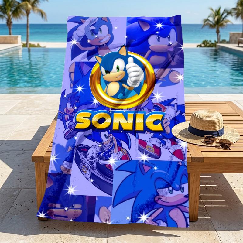 Sonic Adventure Stylish Digital Printing Beach Towel Quickdrying Absorbent Blanket For Beach Pool Gym Travel Christmas Gift C922477
