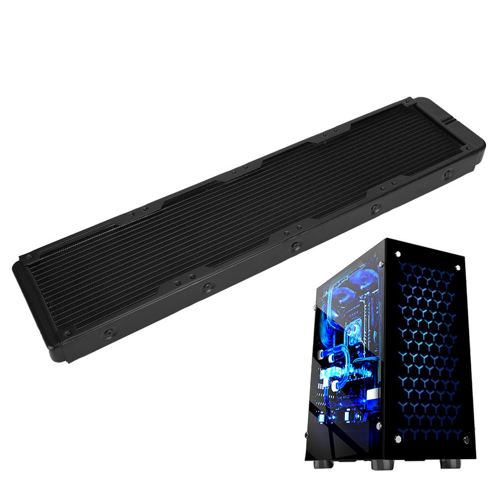 Water Cooling Radiator 18 Tubes Black Aluminium Alloy Heat Exchanger Computer Accessories