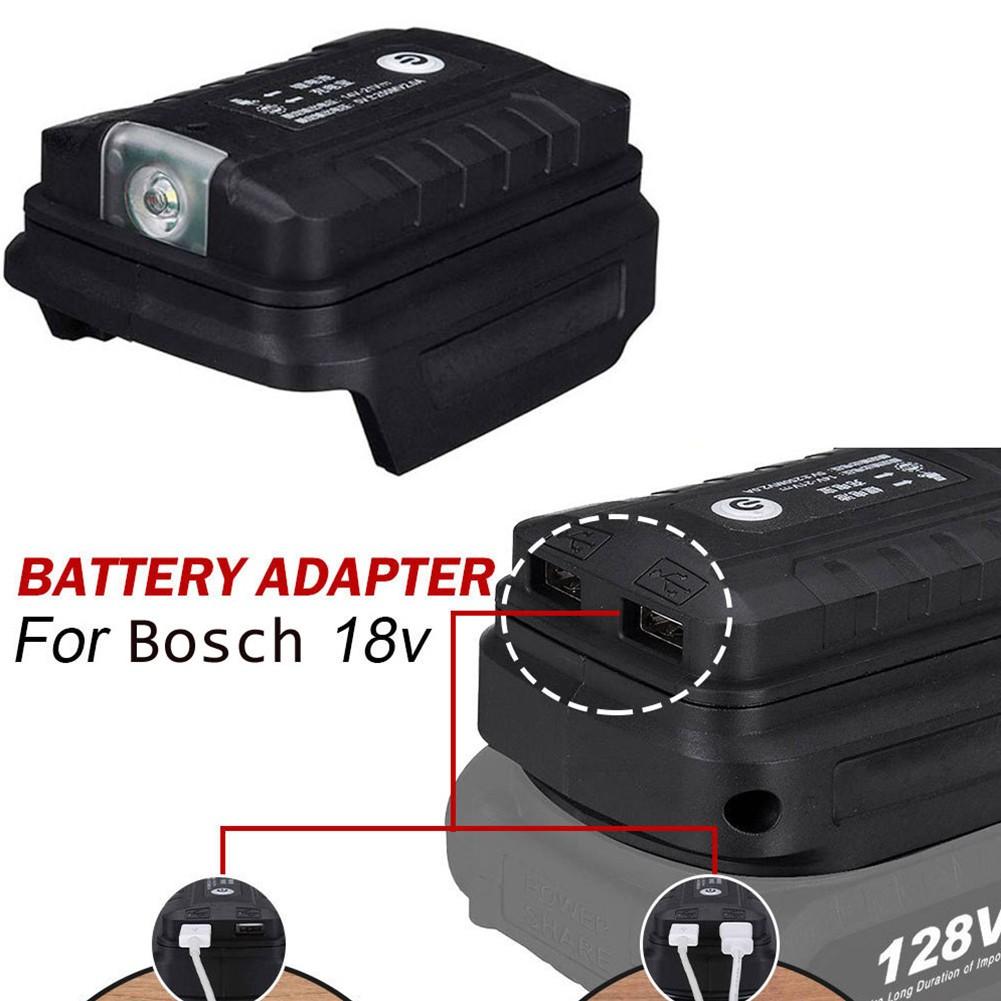 Batteries to Go For Bosch 18V USB Charger Adapter with LED Illumination