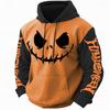 Halloween Men's Hoodie Fashion Casual Festival Clothing Funny Face 3d Print Long Sleeve Sweatshirt Top Oversized Hoodies For Men