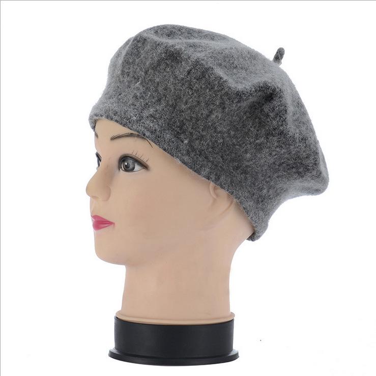 Korean Style Autumn & Winter Imitation Wool Beret Hat for Women