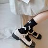 Girl's JK Socks Japanese School Style Bow Balletcore Stacked Thigh High Sock Spring Fall Calf Sock Trendy Instagram Fashion
