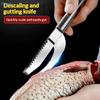 Stainless Steel 3 In 1 Fish Scale Knife Cut/Scrape/Dig Maw Knife Scale Scraper Sawtooth Peelers Scraping Boning Filleting