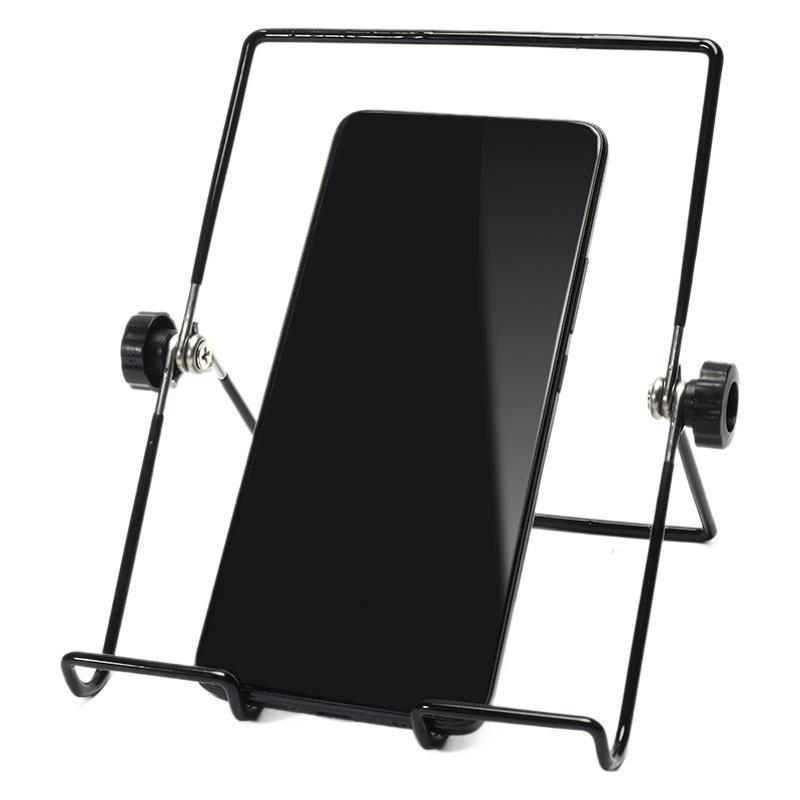 Soporte Plegable Portátil para Teléfono Móvil y Tablet con Diseño Triangular de Alambre de Hierro