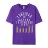 Gun Enthusiast Bullet I Believe In Safety In Numbers Graphic Shirts Men Luxury Brand Big Size Tshirt