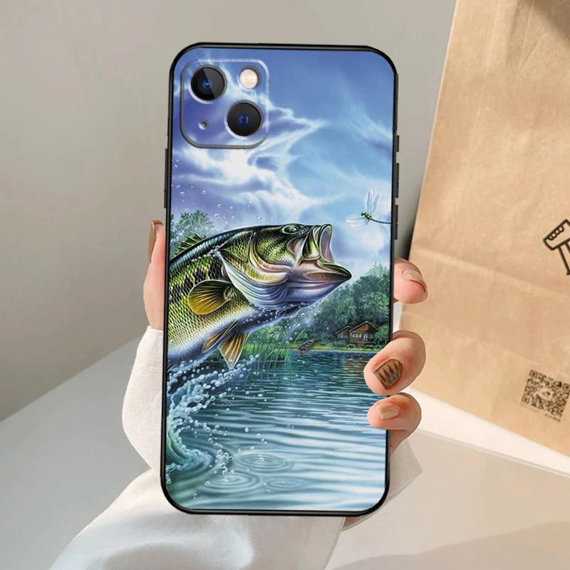 Art Fishing Lure Phone Case For iPhone 17 Air 16 15 14 13 12 11 Pro Max 12 13 Mini 15 16 Plus 16e Cover Coque