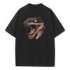 Summer T Shirt Baggy Style Pure Drop Shoulder Unisex Tops Snake Head Tattoo Style Graphic T Shirts Breathable Print