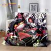 2025 H-Helluva Boss Blitzo Cartoon Soft Blanket,Soft Throw Blanket for Home Bedroom Bed Sofa Picnic Travel Cover Child Gift