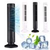 LED Tower Fan Bladeless Cooling Fan 90 Degree Stand Up Tower Fans 2 Speed Portable USB Electric Desk Fan for Home Bedroom Office