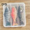 10CM/15.5G Multi-Jointed Fishing Lure with Hooks Realistic 7-Section Swimbait Bionic Hard Artificial Bait Freshwater Saltwater Fishing Accessories