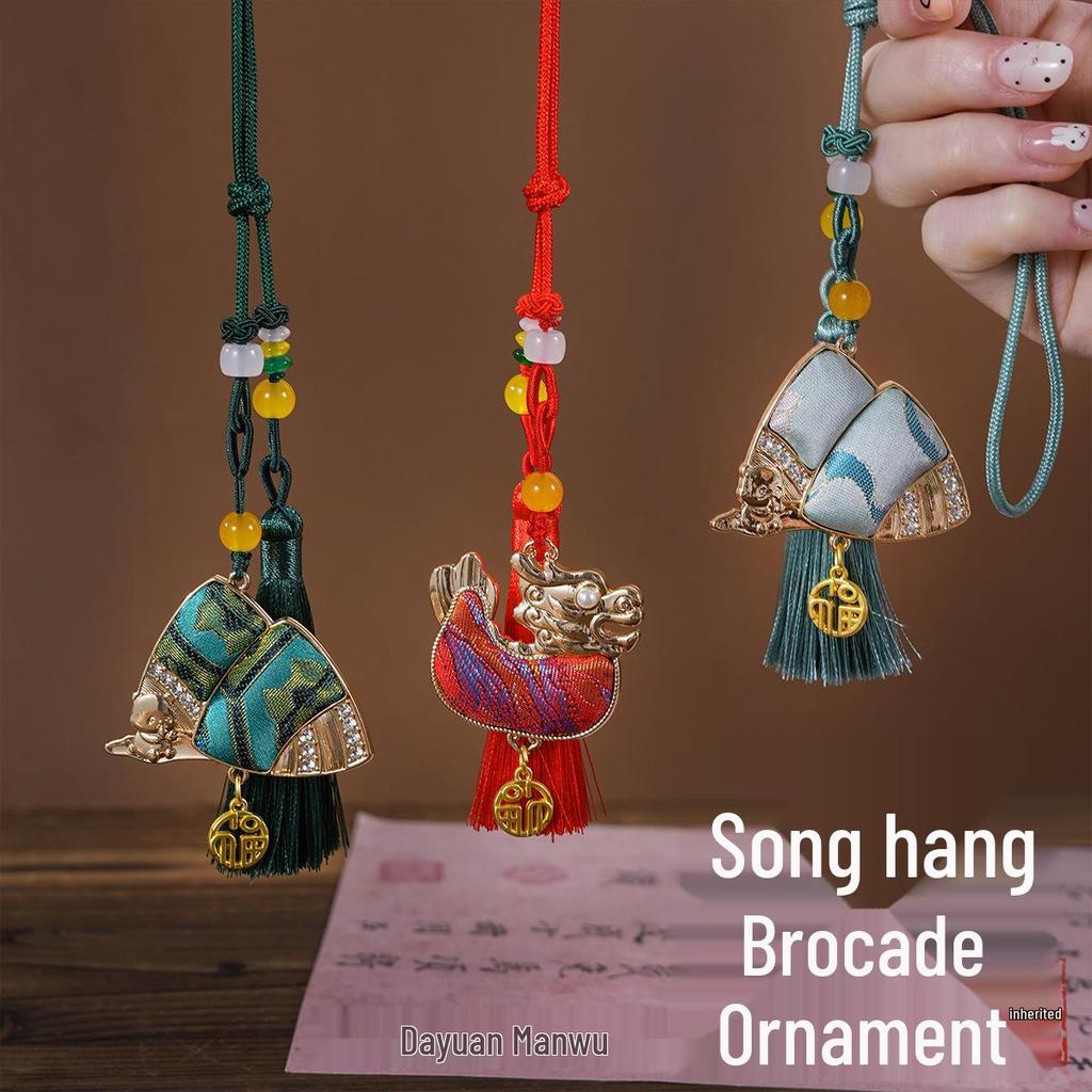 Dragon Boat Festival Zongzi Brooch & Keychain DIY Kit - Handmade Pendant Ornament Souvenir
