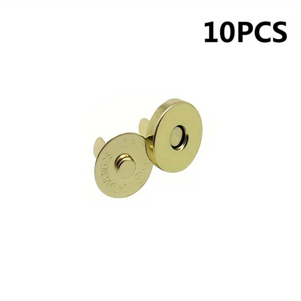 10 Sets Magnetic Snap 18mm Fastener Buckle Wallet Magnet Buckles Set, For Sewing, Crafts, Purses, Bags, Clothes
