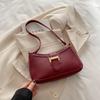 Textured small bag women's spring popular simple messenger bag single shoulder underarm small square bag