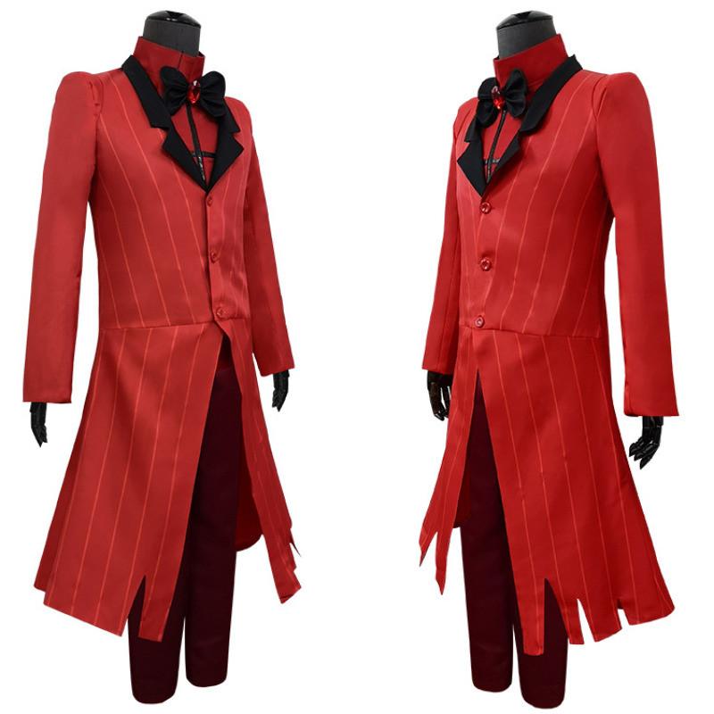 Hazbin Cosplay Hotel ALASTOR Dust Angel Uniformní Cosplay Kostým Muži Ženy Halloween Kostým Celá sada