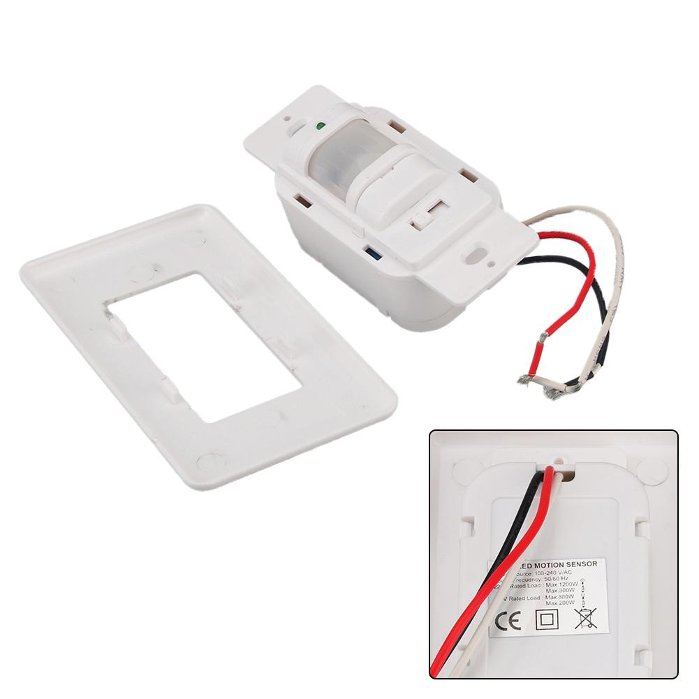 Wall Mounted Motion Sensor Switch with US PIR Infrared Automatic Light Activation for Energy Saving and Security