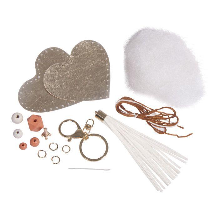 Rayher - Kit Porte-clé Coeur en cuir à coudre