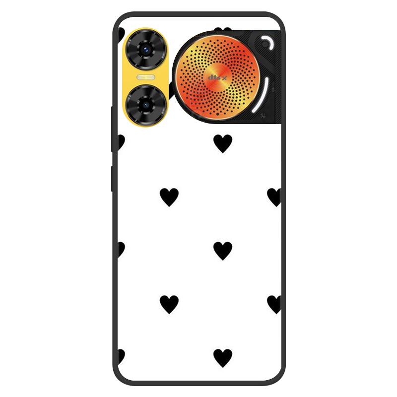For ZTE Nubia Music 2 Case 2025 Soft Black Silicone Bumper Butterfly Painted Phone Cover for Nubia Music2 Cases Fundas Capa