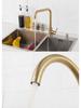 Stainless Steel Brushed Gold Kitchen Faucet with Hot and Cold Water Mixer