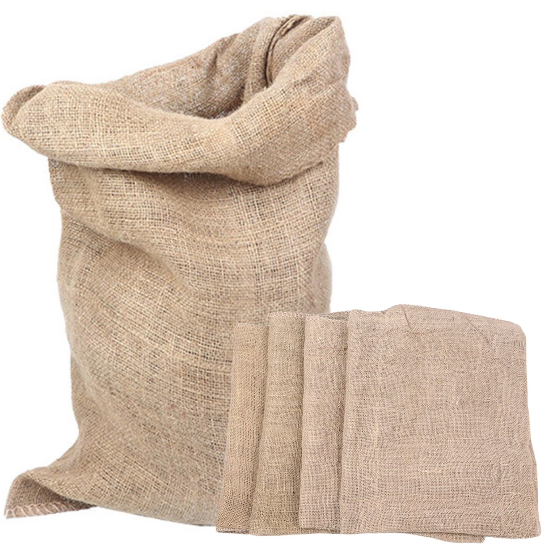 

RYOHIN Lab. Hemp Bag Dongoros Nanking Bag Thick Sandbag for Transportation Gardening Pots Large Size Set of 5 (40 x 60cm)