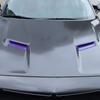 2X Purple Hood Scoop Decor Air Vent Wing Trim Cover for 2015-20 Dodge Challenger