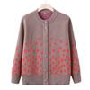 Medium-sized Elderly Autumn Clothing Fleece Knitted Sweater Female Grandma Sweater Mother Clothing Old Lady Thickened Cardigan Jacket