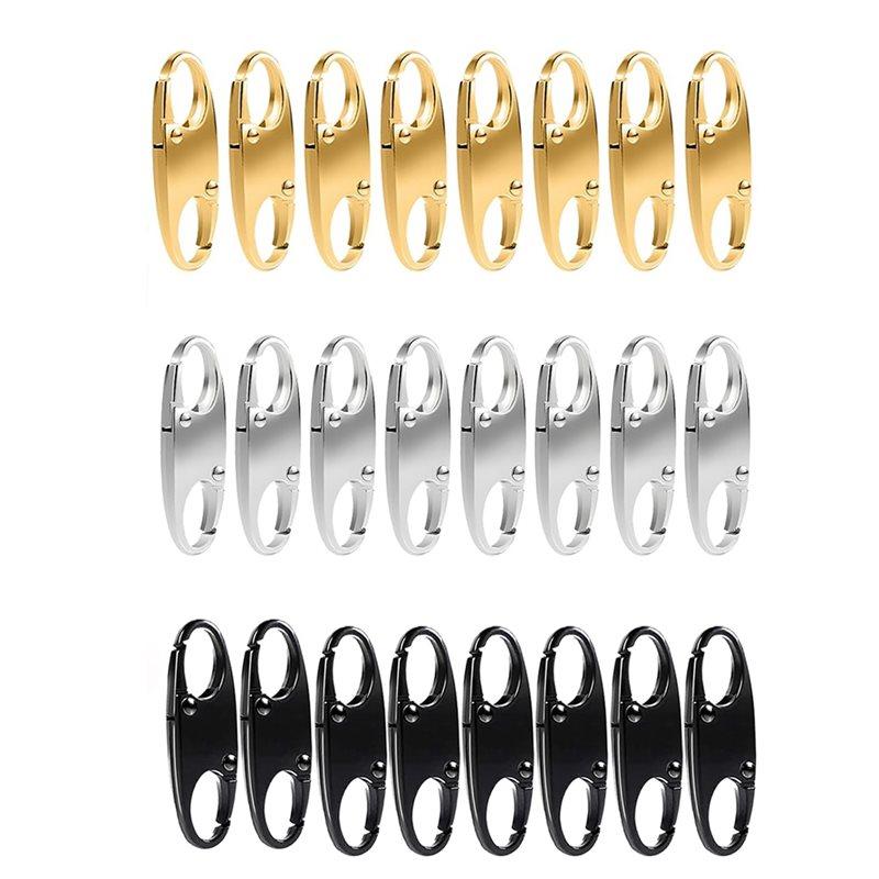 

2025 Trend Zipper Clips Dual Opening Design 24 Pcs Carabiner Attachments For Backpack Purse Luggage Suitcase Locks