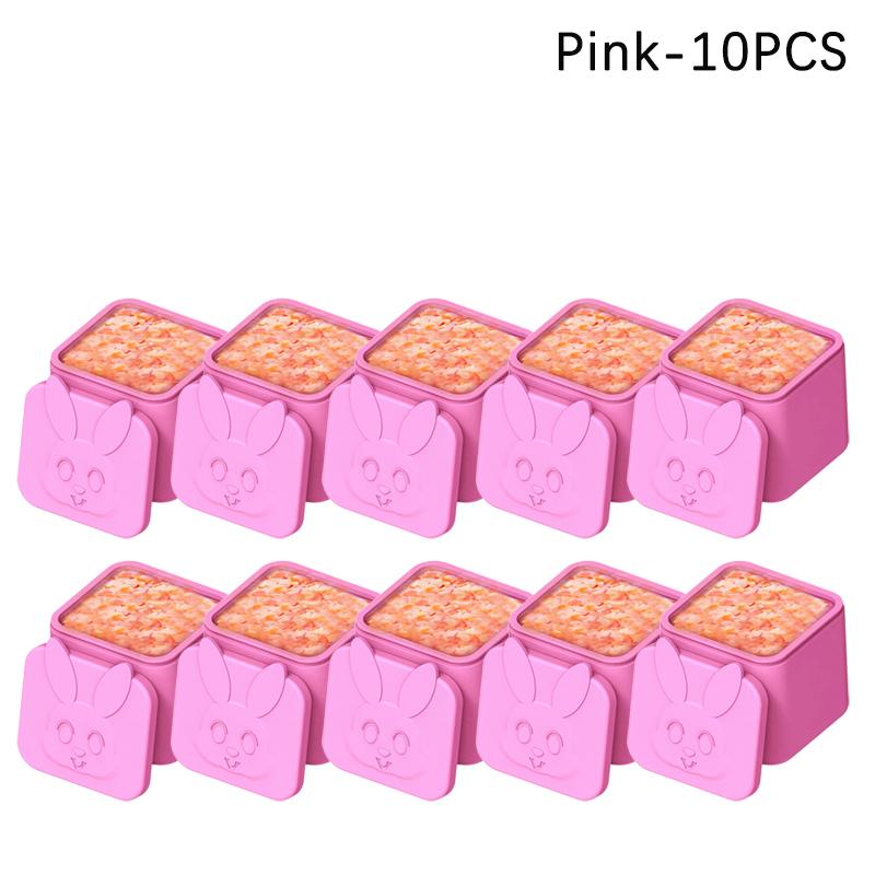 1-10 Stück Wiederverwendbare Snackbox mit Deckel Silikon Kinder Lunchbox Auslaufsichere Soßenbox Lebensmittelaufbewahrungsbox Lebensmitteldosierer