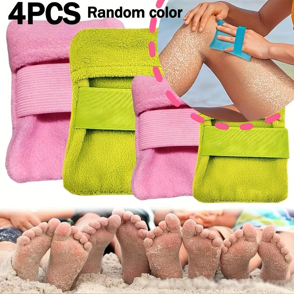 4pcs Portable Beach Sand Removal and Cleaning Tool. For Travel, Beach Vacations, Camping, Outdoor Activities, and Cleaning Tool